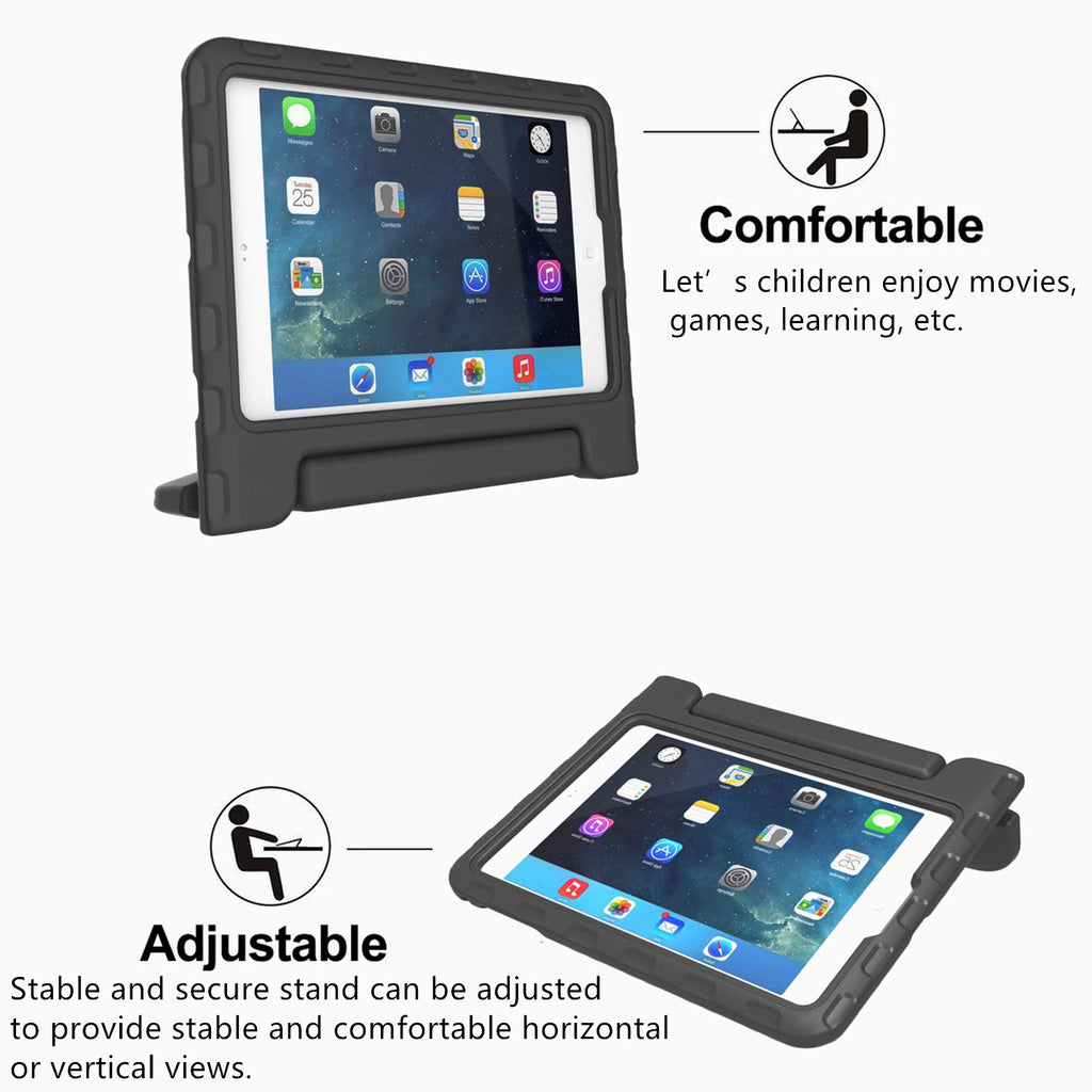 Kinder-Schutzhülle für iPad Mini 1 / 2 / 3 / 4 / 5, leicht, stoßfest, For iPad Mini 1 2 3 4 5 Gen Tablet, schwarz