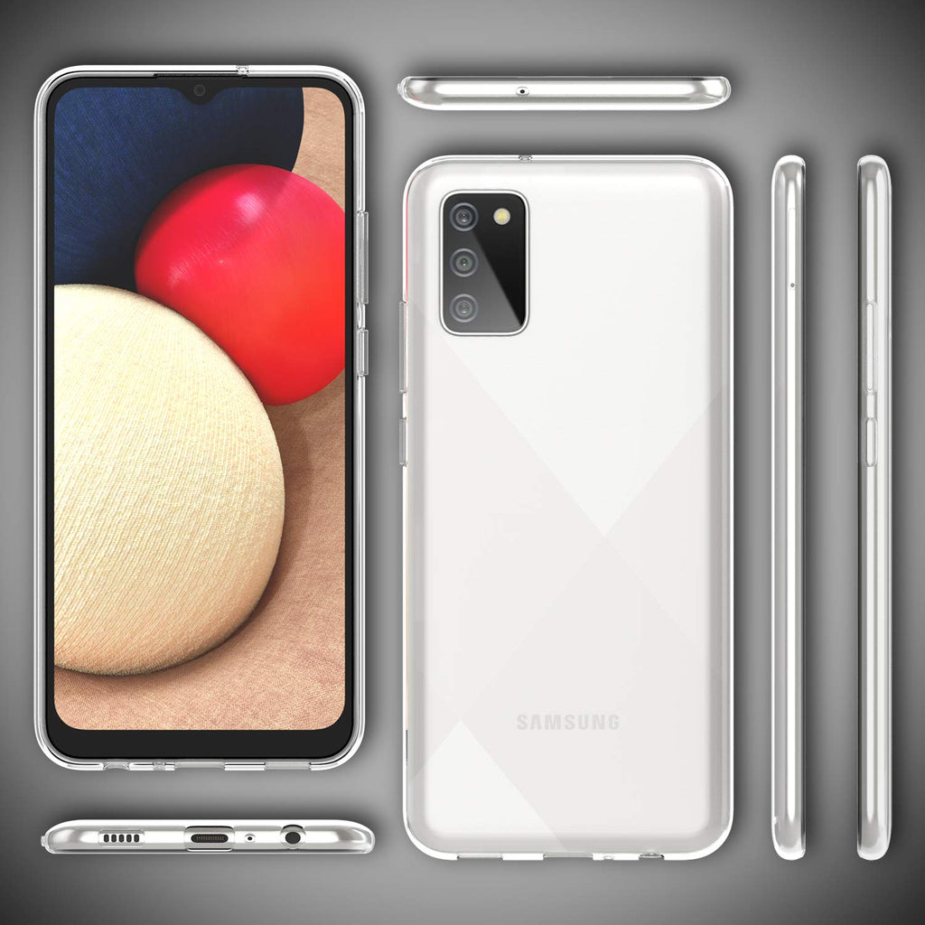 NALIA Klare Handyhülle kompatibel mit Samsung Galaxy A02s Hülle, Transparente Silikon Schutzhülle Clear Case Soft Phone Cover, Dünne Durchsichtige Handy-Tasche Ultra-Slim Bumper Etui Schale Backcover
