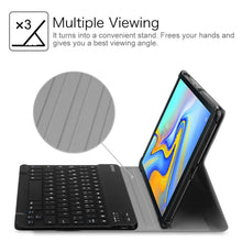 Laden Sie das Bild in den Galerie-Viewer, Fintie Tastatur Hülle für Samsung Galaxy Tab A 10.5 SM-T590/T595 2018 Tablet-PC - Ultradünn leicht Schutzhülle mit magnetisch Abnehmbarer drahtloser Deutscher Bluetooth Tastatur, Schwarz