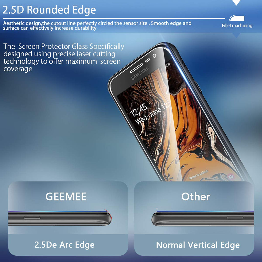 GEEMEE für Samsung Galaxy Xcover 4S/ 4 Panzerglas Schutzfolie Displayschutzfolie, 9H Filmhärte Gehärtetem Schutzglas Hohe Empfindlichkeit Panzerglas Displayschutzfolie (Transparent)