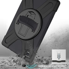 Laden Sie das Bild in den Galerie-Viewer, ProCase Hart Hülle für Galaxy Tab A7 10.4” 2020(SM-T500 T505 T507), Stoßfest Schutzhülle mit verstellbar Handschlaufe, Robust Heavy Duty Hybrid –Schwarz