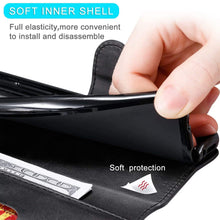 Laden Sie das Bild in den Galerie-Viewer, LINER Hülle für Oppo A74 5G / Oppo A54 5G, Handyhülle mit Kartenfächer Premium PU Leder Flip Case Magnetverschluss Standfunktion Stoßfest Schutzhülle für Oppo A74 5G / Oppo A54 5G - Schwarz
