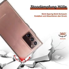 Laden Sie das Bild in den Galerie-Viewer, Eiselen Silikon Hülle Kompatibel mit Samsung Galaxy Note 20, Weiche case, Ultra-dünne Stylische Stoßfest Fallschutz Vollkörperschutz Handyhülle Schutzhülle für Samsung Galaxy Note 20 - Klar