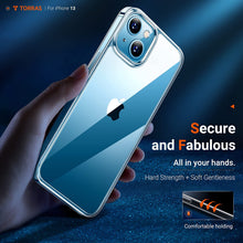 Laden Sie das Bild in den Galerie-Viewer, TORRAS Diamond Series Kompatibel mit iPhone 13 Hülle (Transparent) Vergilbungsfrei (Unzerstöbare Sturzfestigkeit) Schutzhülle iPhone 13 Guter Griff Kratzfestigkeit Handyhülle iPhone 13 Case - Klar