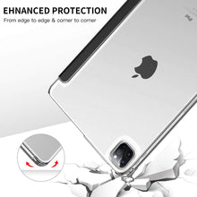 Laden Sie das Bild in den Galerie-Viewer, ZtotopCases Hülle für iPad Pro 12.9 2021/2020,Ultra Schlank leichte und Klappständer Schutzhülle mit Transparent Harten PC Back Cover,Auto Schlaf/Aufwach für iPad Pro 12,9'' 5./4.Generation,Schwarz