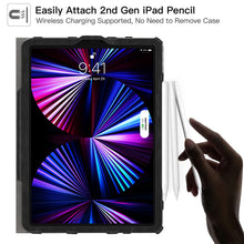 Laden Sie das Bild in den Galerie-Viewer, ZtotopCases Hülle für Neu iPad Pro 11 2021(3. Generation), Premium Leder Geschäftshülle mit Ständer,Kartensteckplatz,Auto Schlaf/ Aufwach Funktion, Mehrfachwinkel,für iPad 11 Zoll 2021, Schwarz
