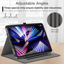 Laden Sie das Bild in den Galerie-Viewer, ZtotopCases Hülle für Neu iPad Pro 11 2021(3. Generation), Premium Leder Geschäftshülle mit Ständer,Kartensteckplatz,Auto Schlaf/ Aufwach Funktion, Mehrfachwinkel,für iPad 11 Zoll 2021, Schwarz