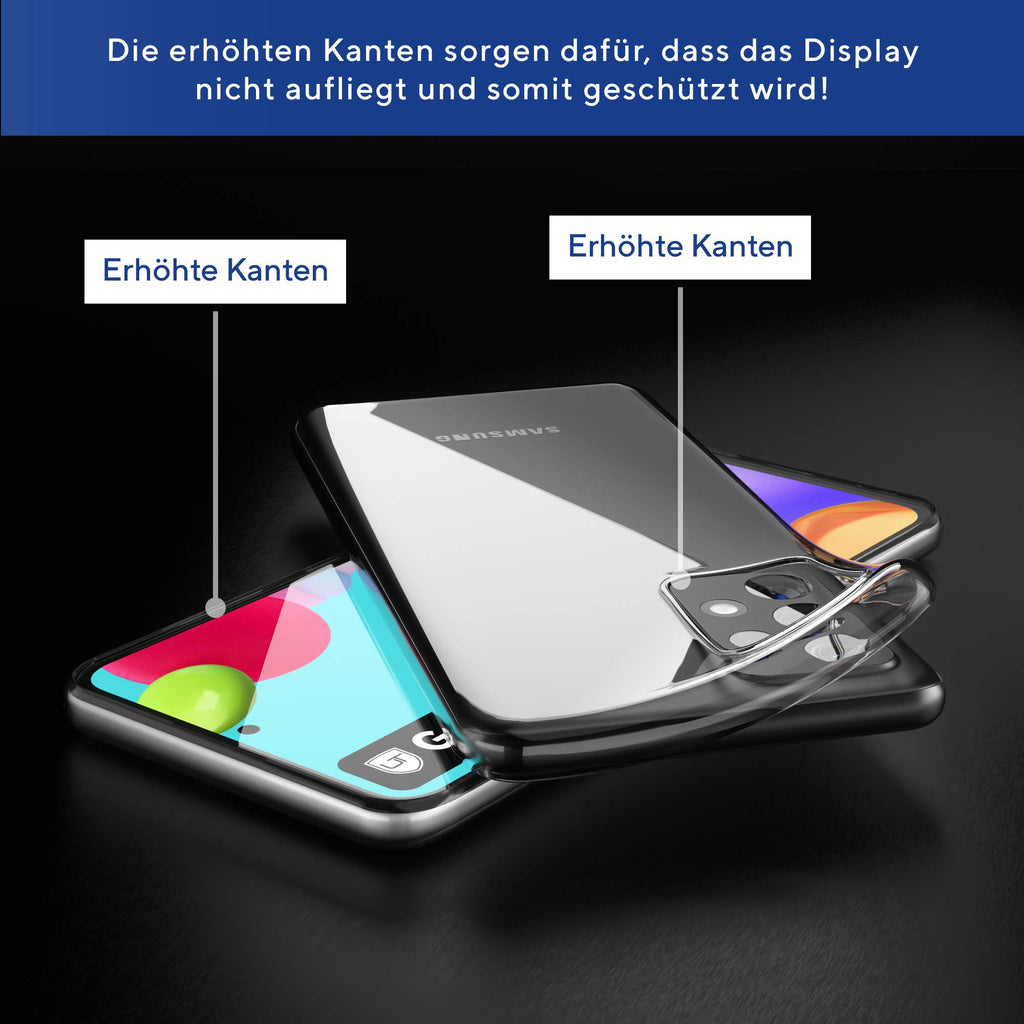 UTECTION Silikonhülle für Samsung Galaxy A52 - Kein Vergilben, durchsichtige Hülle - Ultra Clear Flex Case transparent - Flexible dünne Handyhülle, leicht, passgenau - TPU Soft Schutzhülle