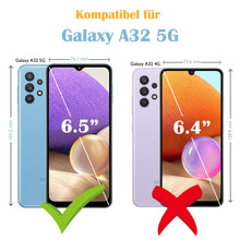 Laden Sie das Bild in den Galerie-Viewer, AURSTORE Handyhülle Kompatibel Mit Samsung Galaxy A32 5G Hülle, Premium PU Leder Schutzhülle Abdeckung, Magnetverschluss,Tasche Leder Flip Case Brieftasche Etui für (Samsung A32 5G, Schwarz Book)