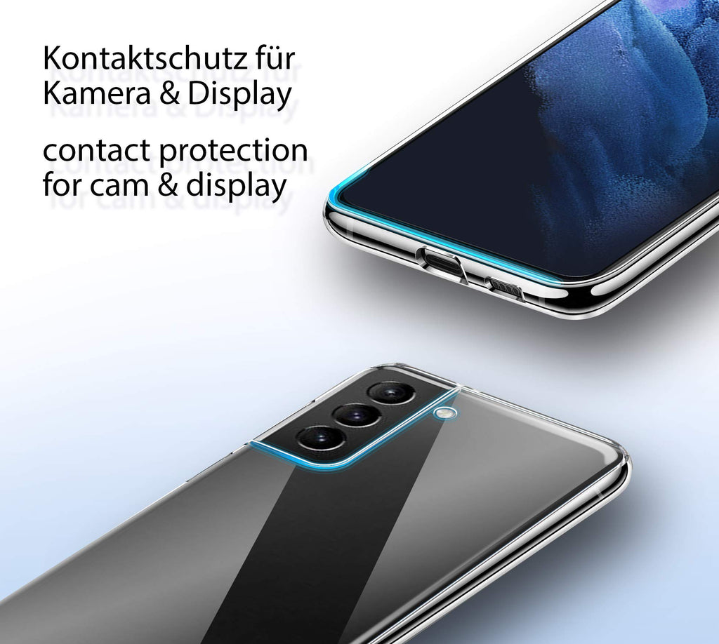 vau SoftGrip Case kompatibel mit Samsung Galaxy S21 Plus (6.7") – Hülle weich dünn transparent durchsichtig klar Handyhülle aus Silikon