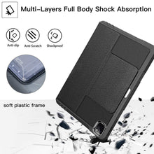 Laden Sie das Bild in den Galerie-Viewer, ZtotopCases Mehrfachwinkel Hülle für iPad 12.9 5th Gen 2021/,magnetisch Schutzhülle mit Stifthalter,Stoßfest Sturzfest Hülle,Automatischem Schlaf/Aufwach, für iPad Pro 12,9 Zoll 2021, Schwarz