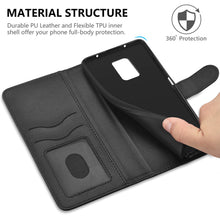 Laden Sie das Bild in den Galerie-Viewer, Vakoo Wallet Serie Handyhülle für Xiaomi Redmi Note 9S Hülle, Xiaomi Redmi Note 9 Pro Hülle, Schwarz