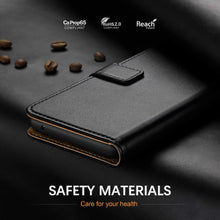 Laden Sie das Bild in den Galerie-Viewer, HOOMIL Handyhülle für Samsung Galaxy A52 Hülle Leder Tasche Flip Case Schutzhülle Kompatibel mit Samsung A52 Hülle Schwarz