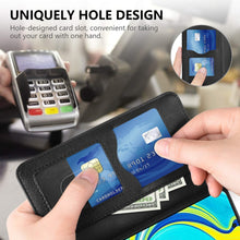 Laden Sie das Bild in den Galerie-Viewer, Vakoo Wallet Serie Handyhülle für Xiaomi Redmi Note 9S Hülle, Xiaomi Redmi Note 9 Pro Hülle, Schwarz