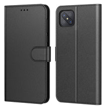 Laden Sie das Bild in den Galerie-Viewer, AURSTORE Handyhülle für Oppo Reno4 Z 5G Hülle, Premium PU Leder Bookcase, mehrere Farben, Tasche Kunstleder Flip Case Brieftasche Etui Schutzhülle Kompatibel Mit (Oppo Reno 4Z, Schwarz)
