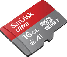 Laden Sie das Bild in den Galerie-Viewer, SanDisk Ultra 16GB microSDHC Speicherkarte + SD-Adapter mit A1 App-Leistung bis zu 98 MB/s, Klasse 10, U1