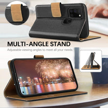 Laden Sie das Bild in den Galerie-Viewer, HOOMIL Handyhülle für Samsung Galaxy A21S Hülle, Premium PU Leder Flip Case Schutzhülle für Samsung Galaxy A21S Tasche, Schwarz