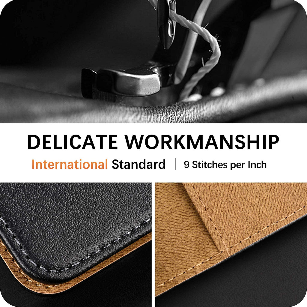 HOOMIL Handyhülle für Samsung Galaxy S10 Hülle, Premium Leder Flip Schutzhülle für Samsung Galaxy S10 Tasche - Schwarz