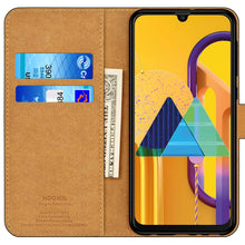 Laden Sie das Bild in den Galerie-Viewer, HOOMIL Handyhülle für Samsung Galaxy M21 Hülle, für Samsung Galaxy M30s Hülle, Premium PU Leder Flip Schutzhülle für Samsung Galaxy M21/M30s Tasche, Schwarz