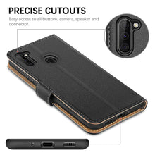 Laden Sie das Bild in den Galerie-Viewer, HOOMIL Handyhülle für Samsung Galaxy M11 Hülle, Samsung Galaxy A11 Hülle, Leder Tasche Flip Case Schutzhülle Kompatibel mit Samsung Galaxy M11/A11, Schwarz