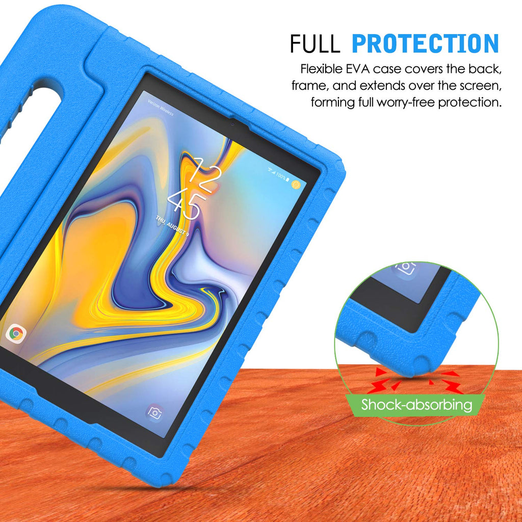 MoKo Hülle für Samsung Galaxy Tab A 10.5", Superleicht Eva Stoßfest Kinderfreundlich Schutzhülle mit umwandelbarer Handgriff und Standfunktion für Galaxy Tab A 10.5" (SM-T590 and SM-T595) 2018 - Blau