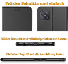 Laden Sie das Bild in den Galerie-Viewer, AURSTORE Handyhülle für Oppo Reno4 Z 5G Hülle, Premium PU Leder Bookcase, mehrere Farben, Tasche Kunstleder Flip Case Brieftasche Etui Schutzhülle Kompatibel Mit (Oppo Reno 4Z, Schwarz)
