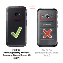 Laden Sie das Bild in den Galerie-Viewer, HOOMIL Handyhülle für Samsung Galaxy Xcover 4 Hülle, Samsung Galaxy Xcover 4S Hülle, Premium PU Leder Flip Schutzhülle für Samsung Galaxy Xcover 4/4s Tasche, Schwarz