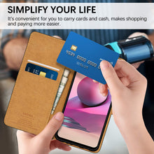 Laden Sie das Bild in den Galerie-Viewer, HOOMIL Handyhülle für Xiaomi Redmi Note 10 Hülle, Xiaomi Redmi Note 10S Hülle, Leder Tasche Flip Case Schutzhülle für Xiaomi Redmi Note 10/Note 10S Schwarz