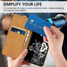 Laden Sie das Bild in den Galerie-Viewer, HOOMIL Handyhülle für Samsung Galaxy S20 Ultra Hülle Leder Tasche Flip Case Schutzhülle Kompatibel mit Samsung S20 Ultra Hülle Schwarz