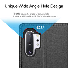 Laden Sie das Bild in den Galerie-Viewer, HOOMIL Handyhülle für Samsung Galaxy Note 10+ Plus Hülle, Premium PU Leder Flip Schutzhülle für Samsung Galaxy Note 10+ Plus Tasche, Schwarz
