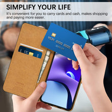 Laden Sie das Bild in den Galerie-Viewer, HOOMIL Handyhülle für Xiaomi Redmi Note 9T Hülle Leder Tasche Flip Case Schutzhülle Schwarz
