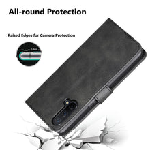 Laden Sie das Bild in den Galerie-Viewer, Cresee Kompatibel mit OnePlus Nord CE 5G Hülle, PU Leder Handyhülle mit 3 Kartenfächer, Schutzhülle Case Tasche Magnetverschluss Flip Cover Stoßfest Klapphülle für OnePlus Nord CE, Schwarz