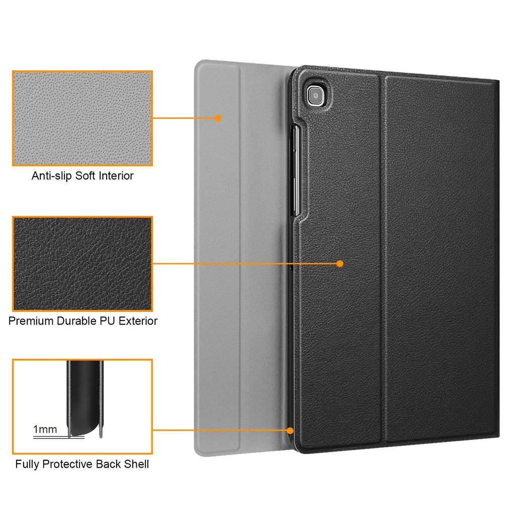 Fintie Tastatur Hülle für Samsung Galaxy Tab S5e 10.5 SM-T720/T725 2019 Tablet-PC - Ultradünn leicht Schutzhülle mit magnetisch Abnehmbarer drahtloser Deutscher Bluetooth Tastatur, Schwarz