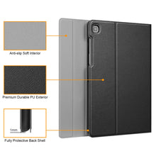 Laden Sie das Bild in den Galerie-Viewer, Fintie Tastatur Hülle für Samsung Galaxy Tab S5e 10.5 SM-T720/T725 2019 Tablet-PC - Ultradünn leicht Schutzhülle mit magnetisch Abnehmbarer drahtloser Deutscher Bluetooth Tastatur, Schwarz