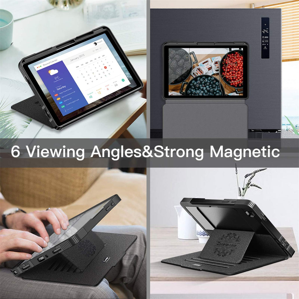 ZtotopCase Hülle für Samsung Galaxy Tab A7 10.4 2020, Mehrfachwinkel Schutzhülle, Mit Stoßfest Sturzfest, Automatischem Schlaf/Aufwach,für Samsung Tab A7 10.4 2020 Tablette, Schwarz