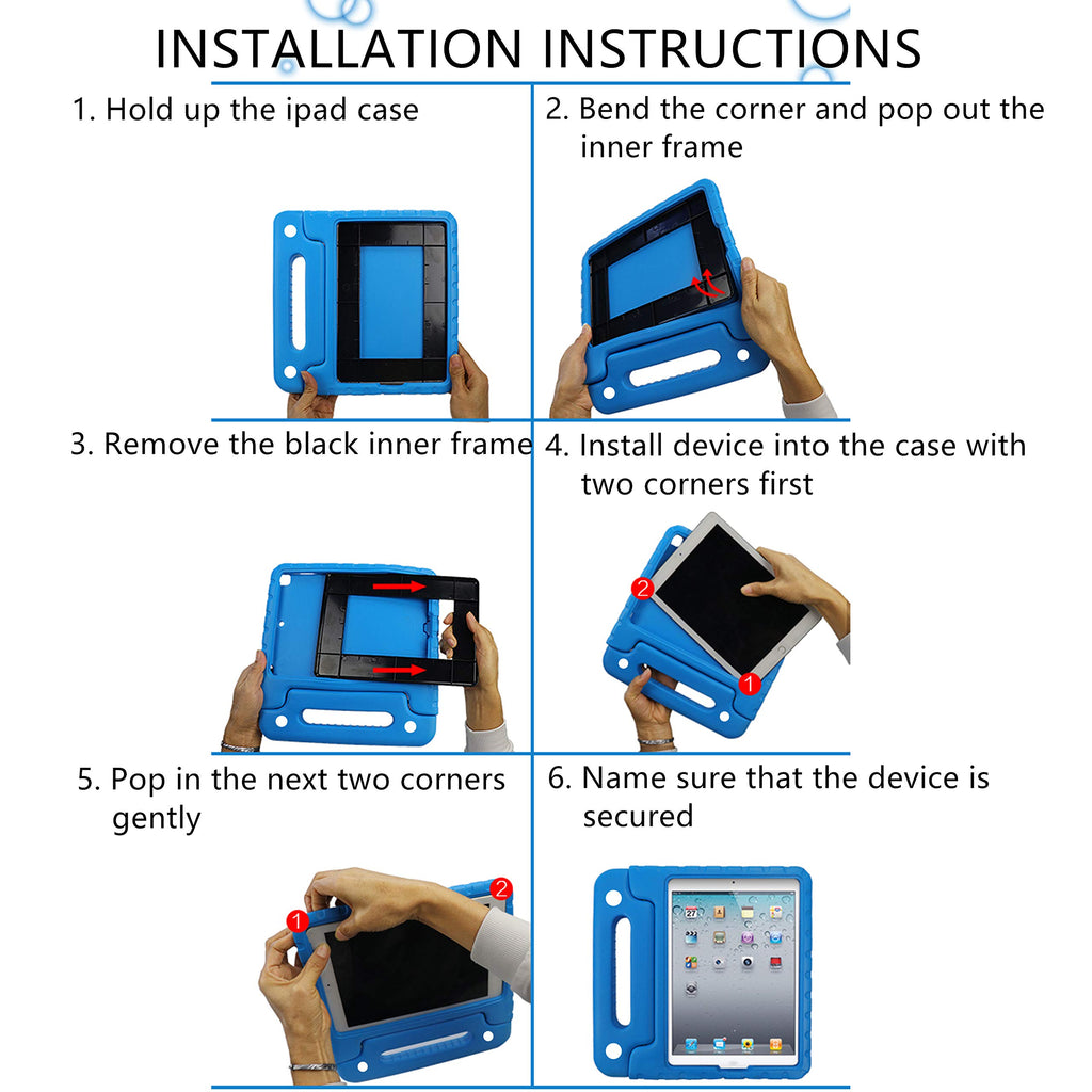 Kinder-Schutzhülle für iPad Mini 1 / 2 / 3 / 4 / 5, leicht, stoßfest, For iPad Mini 1 2 3 4 5 Gen Tablet, schwarz