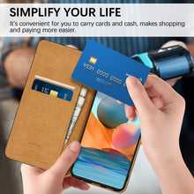 Laden Sie das Bild in den Galerie-Viewer, HOOMIL Handyhülle für Xiaomi Redmi Note 10 Pro Hülle, für Xiaomi Redmi Note 10 Pro Max Hülle, Premium Leder Flip Schutzhülle für Xiaomi Redmi Note 10 Pro/Redmi Note 10 Pro Max Tasche (Schwarz)