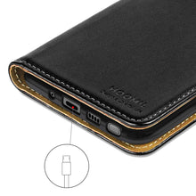 Laden Sie das Bild in den Galerie-Viewer, HOOMIL Handyhülle für Samsung Galaxy Note 10 Hülle, Premium PU Leder Flip Schutzhülle für Samsung Galaxy Note 10 Tasche (NICHT für Samsung Note 10+), Schwarz