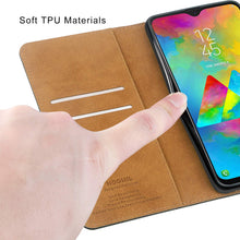Laden Sie das Bild in den Galerie-Viewer, HOOMIL Handyhülle für Samsung Galaxy M20 Hülle, Premium PU Leder Flip Schutzhülle für Samsung Galaxy M20 Tasche, Schwarz