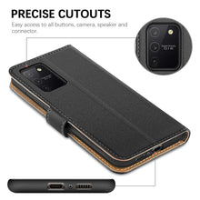 Laden Sie das Bild in den Galerie-Viewer, HOOMIL Handyhülle für Samsung Galaxy S10 Lite Hülle, Premium Leder Flip Schutzhülle für Samsung Galaxy S10 Lite Tasche - Schwarz