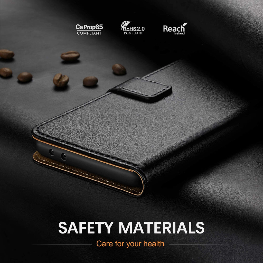 HOOMIL Handyhülle für Samsung Galaxy S21 Hülle Leder Tasche Flip Case Schutzhülle Kompatibel mit Samsung S21 Hülle Schwarz