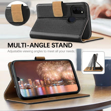 Laden Sie das Bild in den Galerie-Viewer, HOOMIL Handyhülle für Samsung Galaxy M21 Hülle, für Samsung Galaxy M30s Hülle, Premium PU Leder Flip Schutzhülle für Samsung Galaxy M21/M30s Tasche, Schwarz