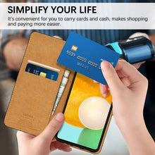 Laden Sie das Bild in den Galerie-Viewer, HOOMIL Handyhülle für Samsung Galaxy A52 Hülle Leder Tasche Flip Case Schutzhülle Kompatibel mit Samsung A52 Hülle Schwarz