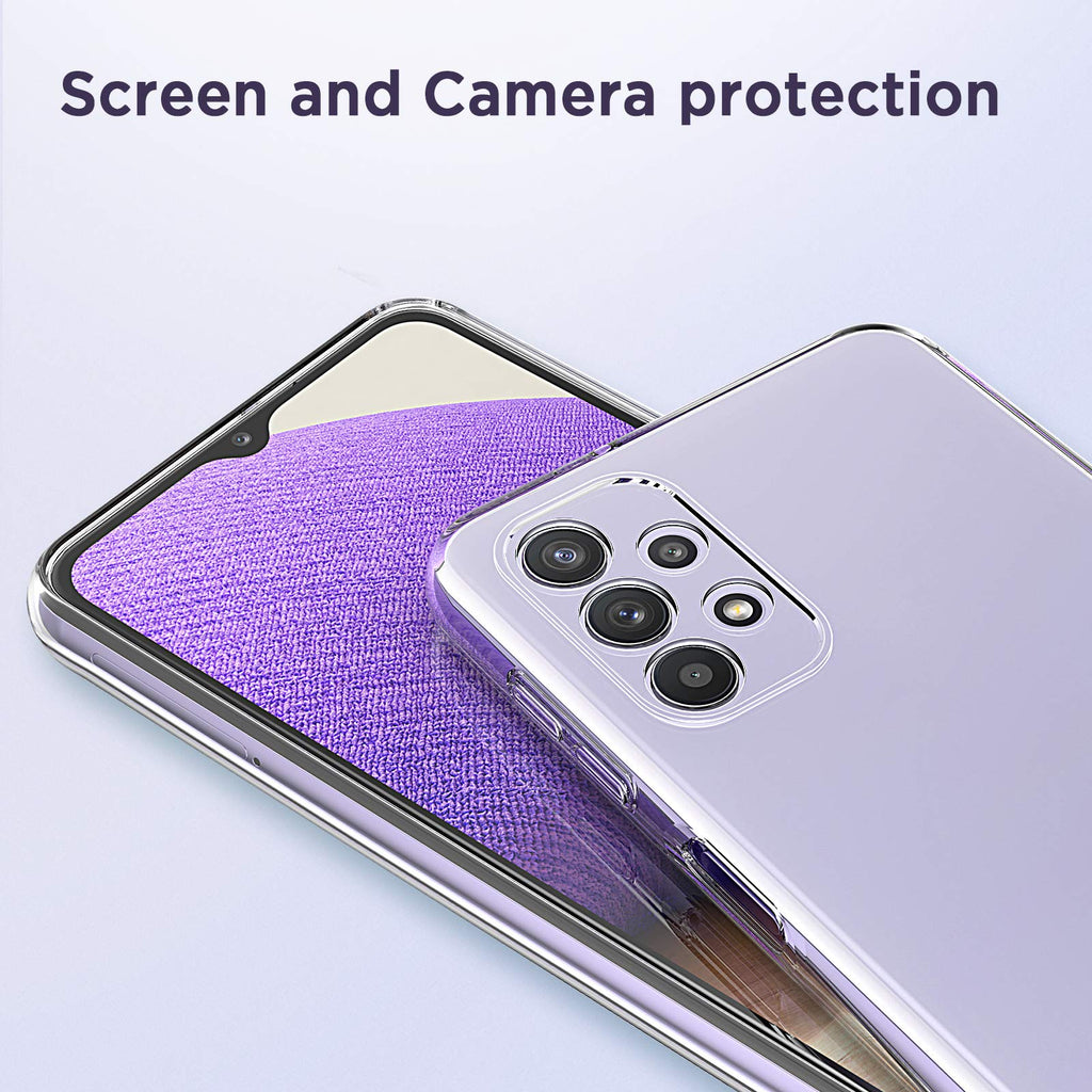 EasyAcc Klar Silikon Hülle Kompatibel mit Samsung Galaxy A32 5G, Dünne Weiche Transparent TPU Schutzhülle Slim Hülle Klar