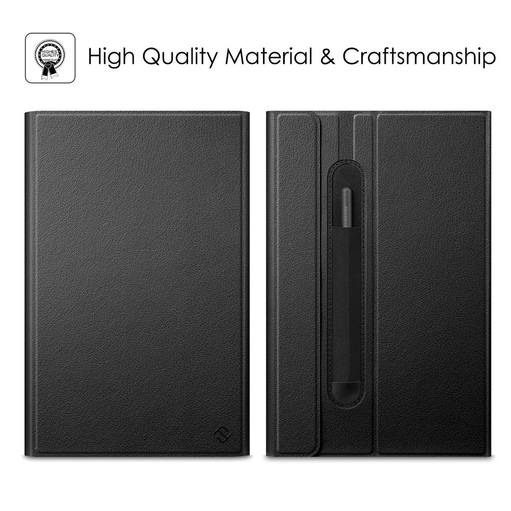 Fintie Tastatur Hülle für Samsung Galaxy Tab S6 Lite 10,4 SM-P610/ P615 2020 mit Stifthalter - Ultradünn Keyboard Case mit magnetisch Abnehmbarer drahtloser Deutscher Tastatur, Schwarz