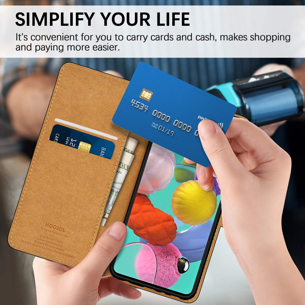 HOOMIL Handyhülle Kompatibel mit Samsung Galaxy A51 Hülle, Schwarz
