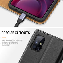 Laden Sie das Bild in den Galerie-Viewer, HOOMIL Handyhülle für Samsung Galaxy M51 Hülle, Premium PU Leder Flip Case Schutzhülle für Samsung Galaxy M51 Tasche (Schwarz)