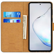 Laden Sie das Bild in den Galerie-Viewer, HOOMIL Handyhülle für Samsung Galaxy Note 10 Lite Hülle, Premium Leder Flip Schutzhülle für Samsung Galaxy Note 10 Lite Tasche - Schwarz