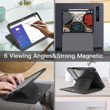 Laden Sie das Bild in den Galerie-Viewer, ZtotopCase Hülle für iPad Air 4 10.9 2020, Robuste Stoßfeste Magnetisch Schutzhülle, mit Mehrfachwinkel, Stifthalter, für iPad Air 4 10,9 Zoll 2020, Schwarz, ZTPC-iPad 10.8 DJD Black-us_SML