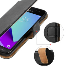 Laden Sie das Bild in den Galerie-Viewer, HOOMIL Handyhülle für Samsung Galaxy Xcover 4 Hülle, Samsung Galaxy Xcover 4S Hülle, Premium PU Leder Flip Schutzhülle für Samsung Galaxy Xcover 4/4s Tasche, Schwarz